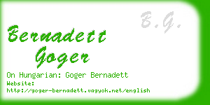 bernadett goger business card